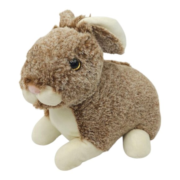 Kellytoy Rabbit 10" Plush Brown Realistic Sparkle Eyes Pink Nose Soft Stuffed To - Picture 1 of 12